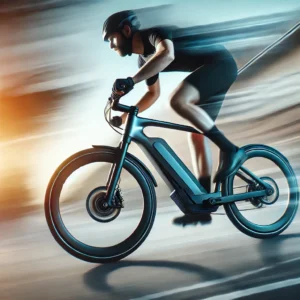 A Velotric e-bike in motion, highlighting its smooth performance, powerful motor, and high-speed capabilities