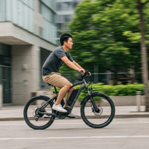 Navigate the city with ease on a powerful and efficient 750 watt electric bike.