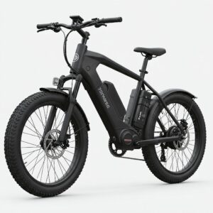  "A 750W e-bike featuring a large battery pack for extended range and longer rides." 750 watt ebike