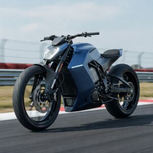 Sleek and aerodynamic design of a dragster ebike.