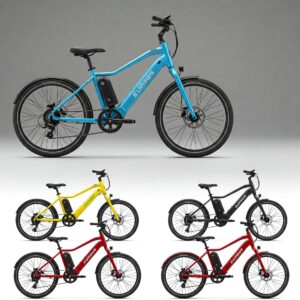  Various color options available for the 24 inch e bike model.