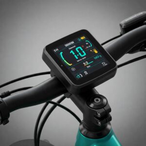 Digital display showing key metrics on a 3000w ebike.