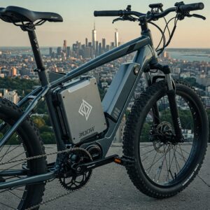Long-lasting battery powering a 3000w ebike for extended range.