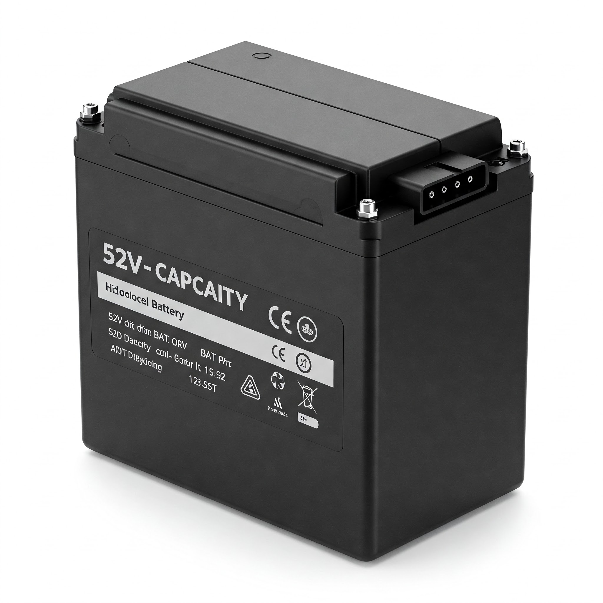 A high-capacity 52v ebike battery providing long-lasting power for electric bicycles.