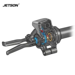 Illustration of a **Jetson e-bike** throttle, depicting its design for controlling speed, a common replacement part for electric bikes.
