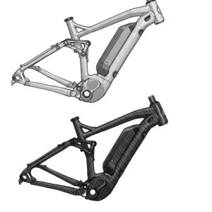 Exploring the various material options for an electric bike frame, including durable aluminum and lightweight carbon fiber.