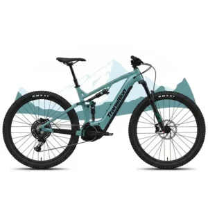Full side profile illustration of a modern Transition eBike, emphasizing its progressive geometry and durable frame built for diverse terrains.