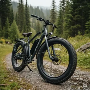 A rugged Pedego electric bike with fat tires, ideal for off-road adventures and navigating various terrains with ease.