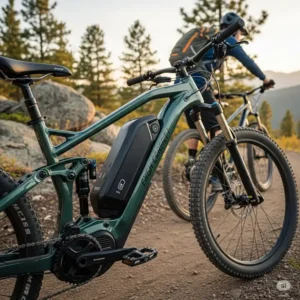 A high-capacity battery pack on electric bikes for heavy riders, providing extended range.