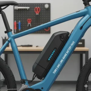 Lithium-ion battery pack for a long-range 750w e bike.