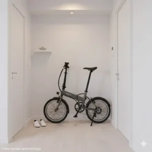 Detailed shot of the durable hinge and quick folding mechanism of the best folding electric bike for city commuting.