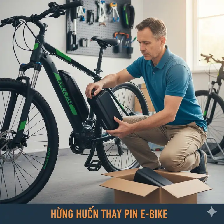 A person demonstrating how to replace e bike battery, following the essential steps of the replacement guide.