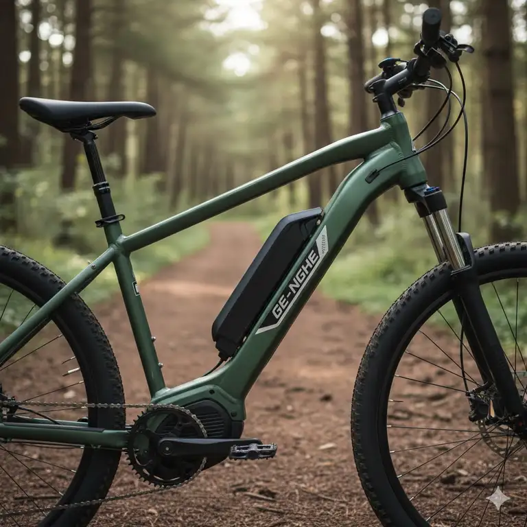 High-capacity best e bike batteries for long range mounted on the down tube of a bicycle.