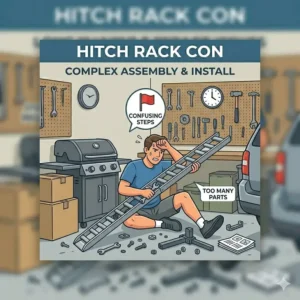 An illustration showing how to prevent back strain by using a ramp, a major benefit in hitch bike rack with ramp pros and cons.