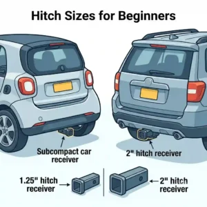 A technical comparison of hitch receiver sizes suitable for a hitch bike rack with ramp for beginners.